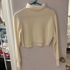 Project Social T Cream Cowl Neck Sweater